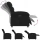 Електрически стол реклайнер, черен, текстил