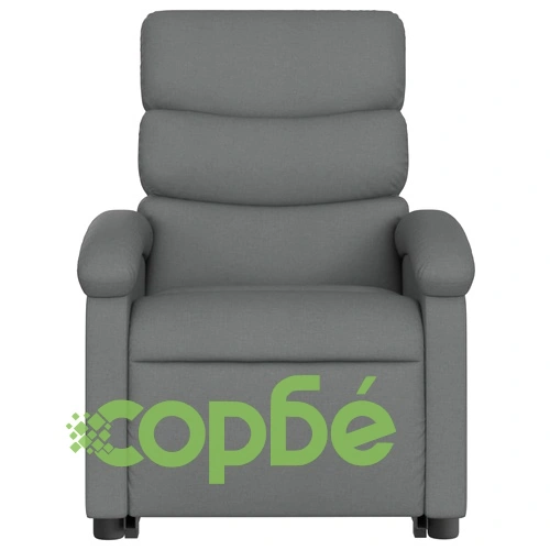 Електрически изправящ масажен реклайнер стол тъмносив текстил ➤ топ цена ➤ sorbe.bg