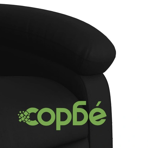 Изправящ масажен реклайнер стол, черен, изкуствена кожа ➤ топ цена ➤ sorbe.bg