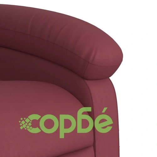 Електрически изправящ реклайнер стол, виненочервен, еко кожа ➤ топ цена ➤ sorbe.bg