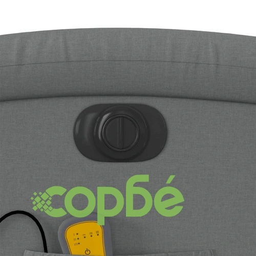 Електрически изправящ масажен реклайнер стол тъмносив текстил ➤ топ цена ➤ sorbe.bg