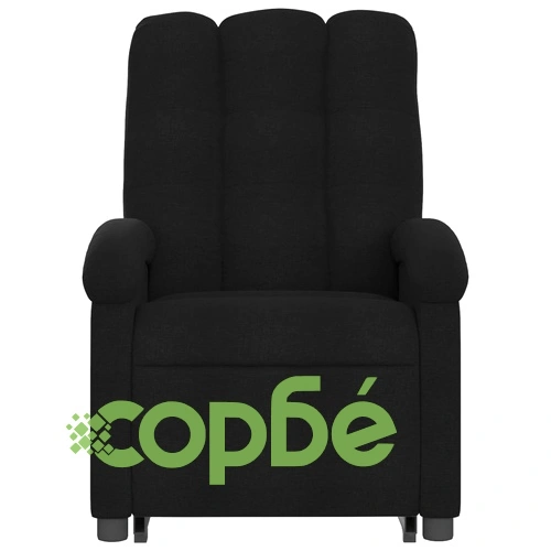 Електрически изправящ масажен реклайнер стол черен текстил ➤ топ цена ➤ sorbe.bg