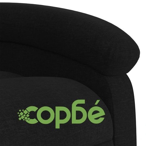 Електрически изправящ масажен реклайнер стол черен текстил ➤ топ цена ➤ sorbe.bg