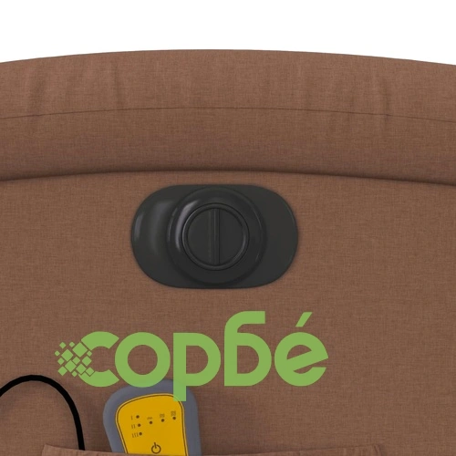 Електрически изправящ масажен реклайнер стол кафяв текстил ➤ топ цена ➤ sorbe.bg