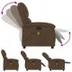 Електрически масажен реклайнер стол, кафяв, текстил