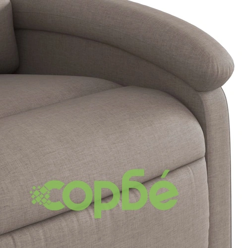 Електрически масажен наклоняем стол, таупе, текстил ➤ топ цена ➤ sorbe.bg