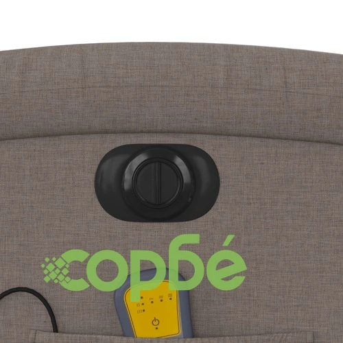 Електрически масажен наклоняем стол, таупе, текстил ➤ топ цена ➤ sorbe.bg