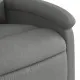 Електрически изправящ реклайнер стол, тъмносив, текстил