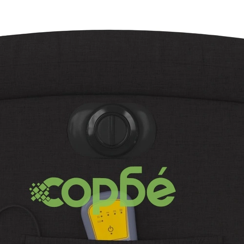 Електрически изправящ масажен реклайнер стол черен текстил ➤ топ цена ➤ sorbe.bg