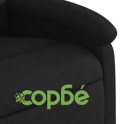 Електрически изправящ масажен реклайнер стол черен текстил ➤ топ цена ➤ sorbe.bg