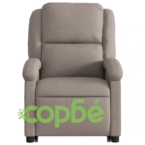 Електрически изправящ масажен реклайнер стол таупе текстил ➤ топ цена ➤ sorbe.bg