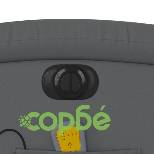 Електрически изправящ масажен реклайнер стол, сив, еко кожа ➤ топ цена ➤ sorbe.bg