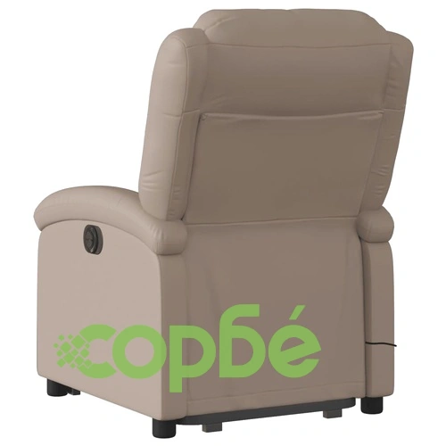 Електрически изправящ масажен реклайнер, капучино, еко кожа ➤ топ цена ➤ sorbe.bg