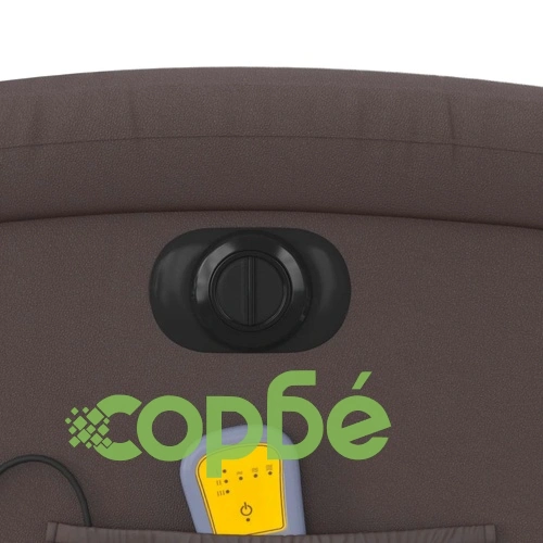 Електрически изправящ масажен реклайнер стол, тъмнокафяв ➤ топ цена ➤ sorbe.bg