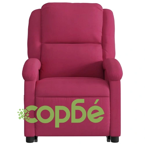 Електрически изправящ реклайнер стол, виненочервен, кадифе ➤ топ цена ➤ sorbe.bg