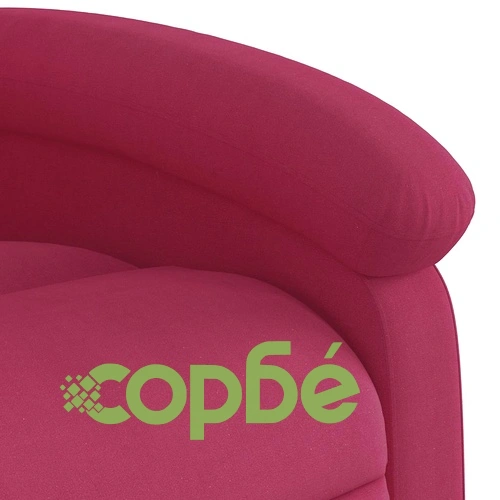 Електрически изправящ реклайнер стол, виненочервен, кадифе ➤ топ цена ➤ sorbe.bg