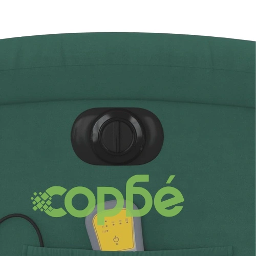 Електрически изправящ масажен реклайнер стол тъмнозелен кадифе ➤ топ цена ➤ sorbe.bg