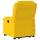 Електрически изправящ масажен реклайнер стол, жълт, кадифе