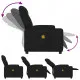 Електрически масажен наклоняем стол, черен, текстил