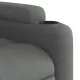 Изправящ масажен реклайнер стол,тъмносив, текстил