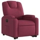 Електрически изправящ реклайнер стол, виненочервен, текстил