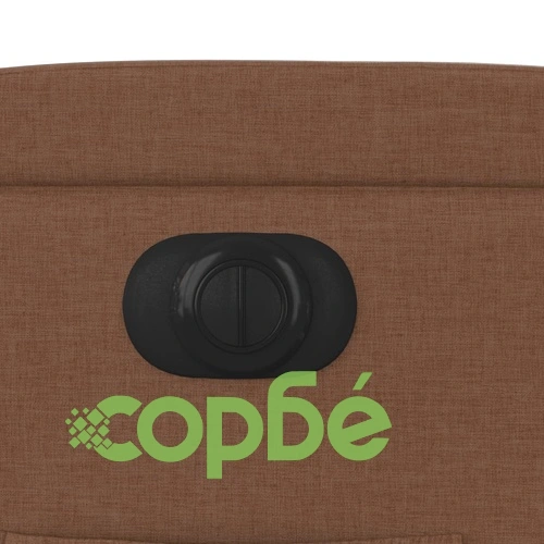 Електрически изправящ реклайнер стол, кафяв, текстил ➤ топ цена ➤ sorbe.bg