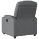 Електрически реклайнер стол, сив, изкуствена кожа