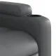 Електрически масажен реклайнер стол, сив, изкуствена кожа