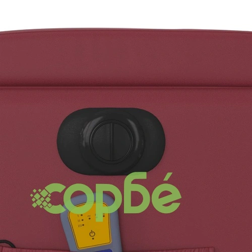 Електрически изправящ масажен реклайнер, виненочервен, еко кожа ➤ топ цена ➤ sorbe.bg