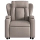 Масажен изправящ стол реклайнер, таупе, текстил
