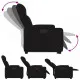 Електрически изправящ реклайнер стол, черен, текстил