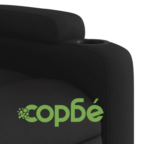 Електрически изправящ масажен реклайнер стол черен текстил ➤ топ цена ➤ sorbe.bg