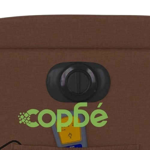 Електрически изправящ масажен реклайнер стол кафяв текстил ➤ топ цена ➤ sorbe.bg