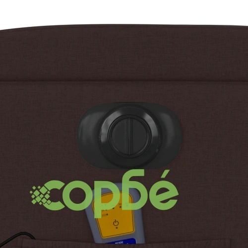 Електрически изправящ масажен реклайнер стол тъмнокафяв текстил ➤ топ цена ➤ sorbe.bg