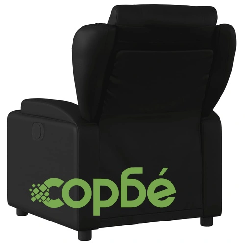 Електрически масажен реклайнер стол, черен, изкуствена кожа ➤ топ цена ➤ sorbe.bg