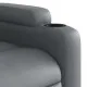 Изправящ реклайнер стол, сива, изкуствена кожа