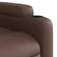 Изправящ масажен реклайнер стол, кафяв, изкуствена кожа