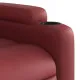 Изправящ масажен наклоняем стол, виненочервен, изкуствена кожа