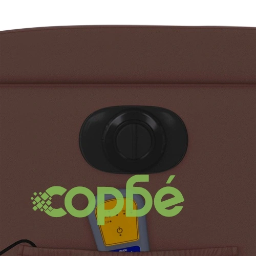 Електрически изправящ масажен реклайнер стол, кафяв, еко кожа ➤ топ цена ➤ sorbe.bg