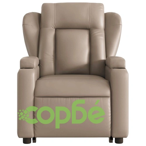 Електрически изправящ масажен реклайнер, капучино, еко кожа ➤ топ цена ➤ sorbe.bg