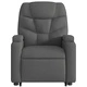 Изправящ реклайнер стол, тъмносив, текстил