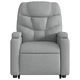 Електрически изправящ реклайнер стол, светлосив, текстил