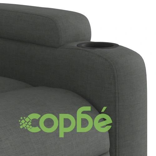 Електрически изправящ реклайнер стол, тъмносив, текстил ➤ топ цена ➤ sorbe.bg