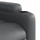 Изправящ масажен реклайнер стол, сива, изкуствена кожа