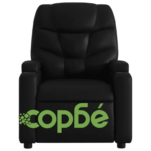 Електрически изправящ масажен реклайнер стол, черен, еко кожа ➤ топ цена ➤ sorbe.bg