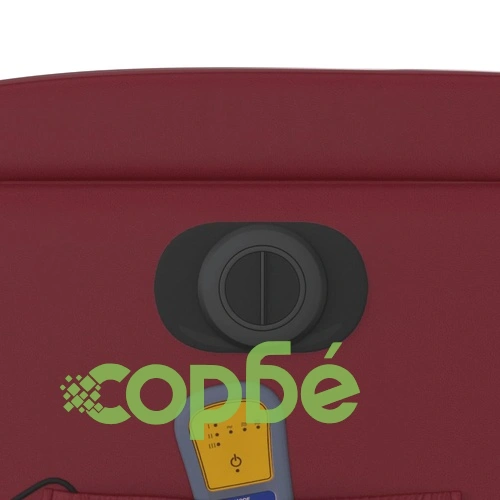 Електрически изправящ масажен реклайнер, виненочервен, еко кожа ➤ топ цена ➤ sorbe.bg