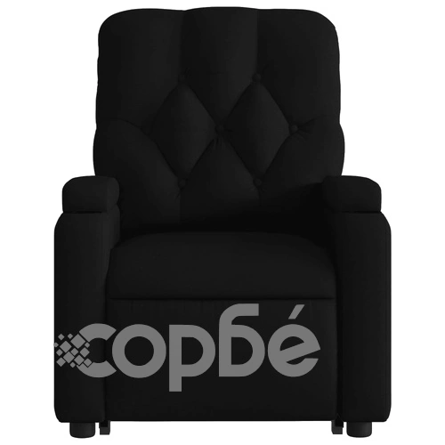 Изправящ реклайнер стол, черен, текстил ➤ топ цена ➤ sorbe.bg