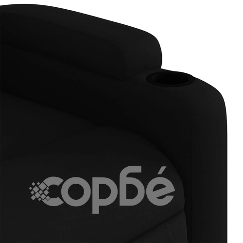Изправящ реклайнер стол, черен, текстил ➤ топ цена ➤ sorbe.bg