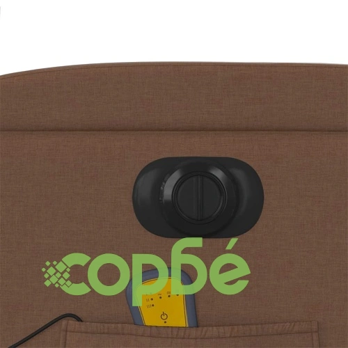 Електрически изправящ масажен реклайнер стол кафяв текстил ➤ топ цена ➤ sorbe.bg