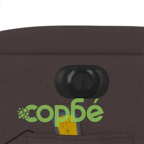 Електрически изправящ масажен реклайнер стол тъмнокафяв текстил ➤ топ цена ➤ sorbe.bg